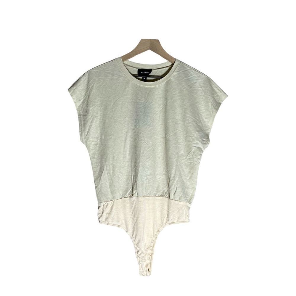 HEYSON Women's Short Sleeve Loose Fit Bodysuit - Size M